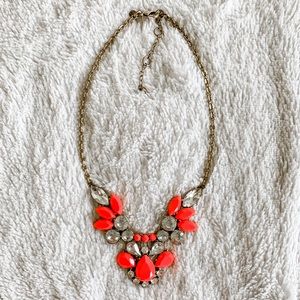 [LAST CHANCE] J. CREW | neon pink jeweled necklace